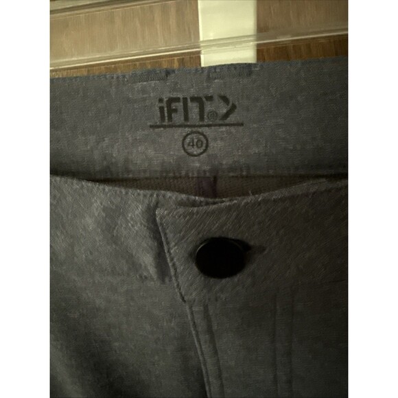 New I-Fit Men’s Blue/Gray Pants Sz 40 Runs Sm Inseam 32 - Picture 4 of 5